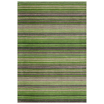 Carter Modern Stripe Hand Woven Wool Green/Grey/Beige Rug-Melrose-Rug Love - The Most Loved Rug Store